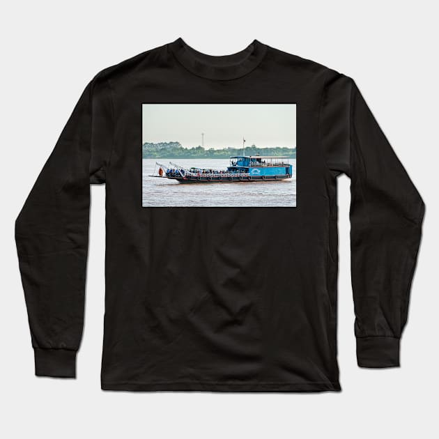 Phnom Penh Ferry Long Sleeve T-Shirt by fotoWerner